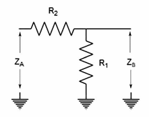 Figure 1: Schematic for an L-Pad